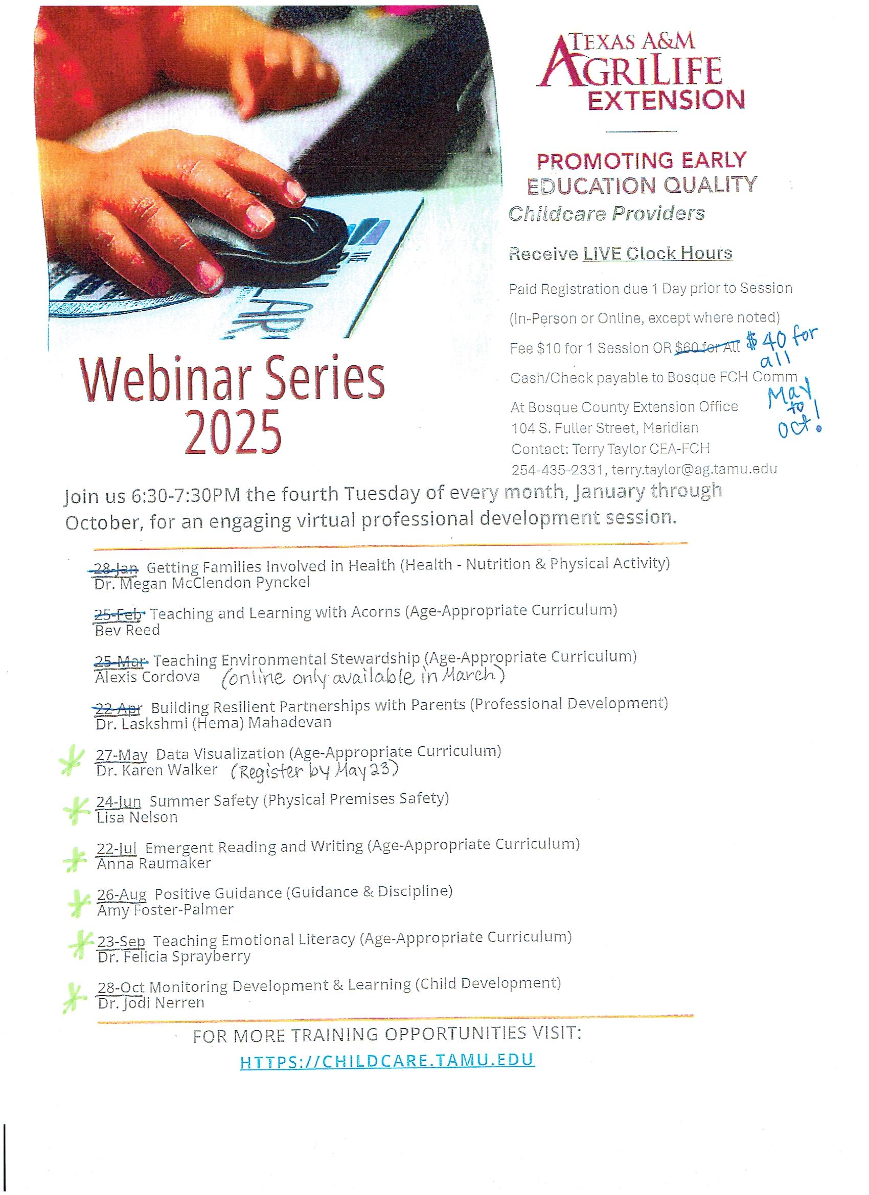 Extension Office Webinar Series