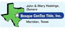 Logo for Bosque Cen-Tex Title, Inc. Logo for Bosque Cen-Tex Title, Inc.