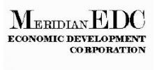 Logo for Meridian Economic Development Corporation Logo for Meridian Economic Development Corporation